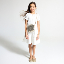 حقيبة فاخرة، ذهبية اللون للبنات